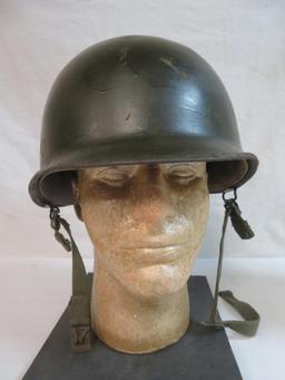 U.S. Military M-1 Steel Combat Helmet with Liner