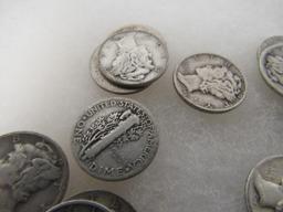 Roll (50) $5.00 Face Assorted US 90% Silver Mercury Dimes