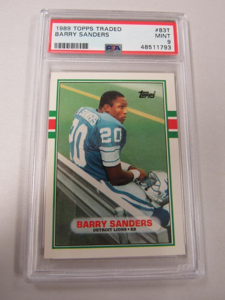 1989 Topps Traded #83T Barry Sanders RC Rookie Card PSA 9 Mint