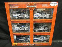 Maisto Harley Davidson Diecast 1:18 Motorcycle Box Set #2 (Police)