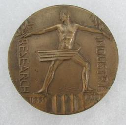 1933 Chicago World's Fair Century of Progress Bronze Medallion