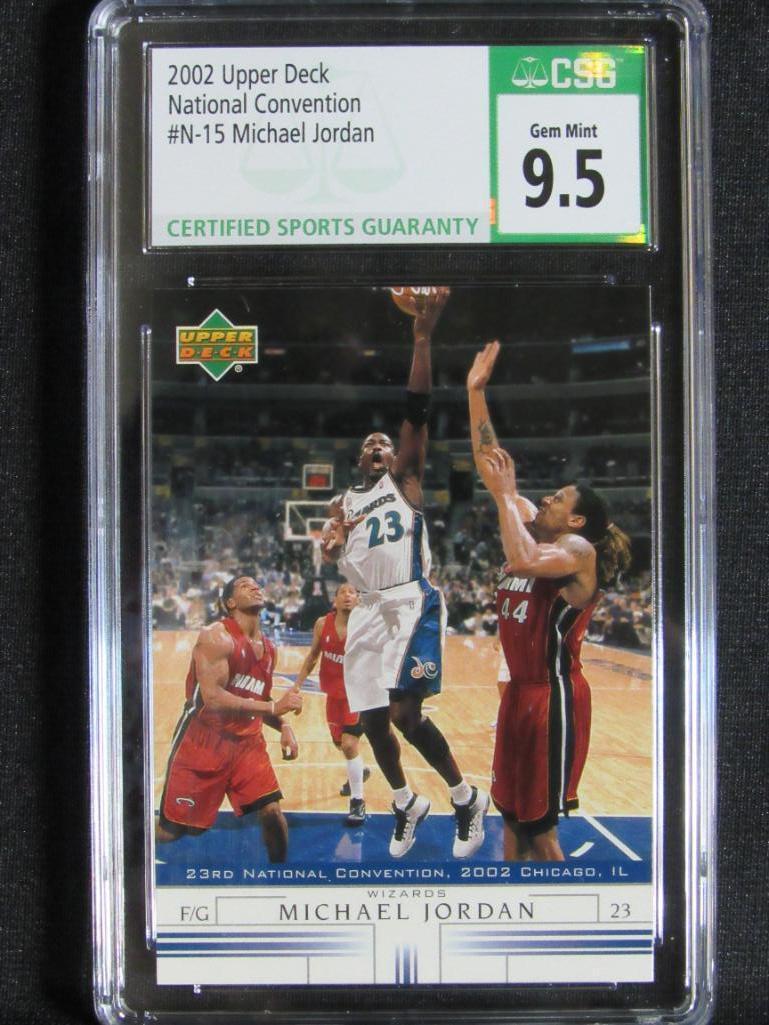 RARE 2002 UD Spokesman National Convention #N-15 Michael Jordan CSG 9.5 GEM MINT