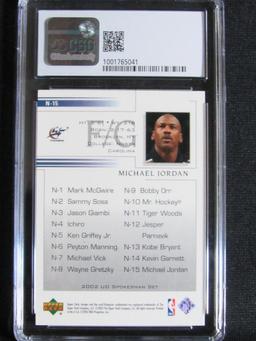 RARE 2002 UD Spokesman National Convention #N-15 Michael Jordan CSG 9.5 GEM MINT