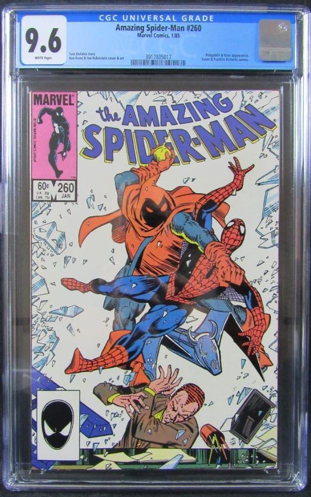 Amazing Spiderman #260 (1985) Classic Hobgoblin Battle Cover CGC 9.6