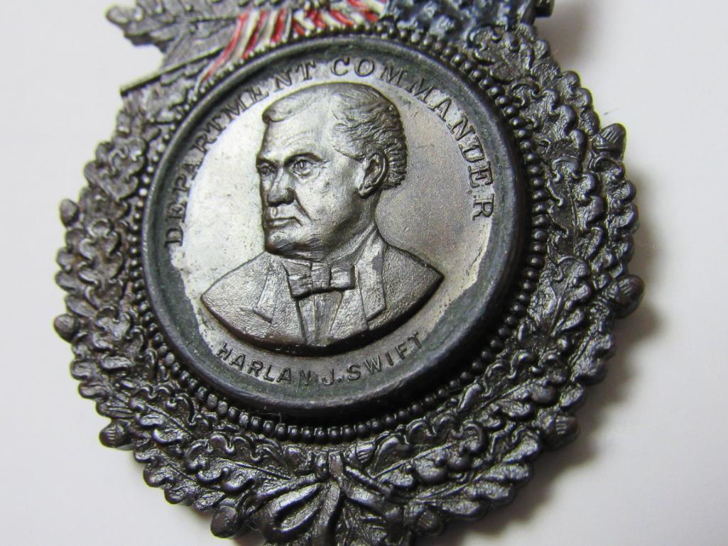 Rare 1908 G.A.R. Grand Army of the Republic (Civil War) 42nd Encampment Buffalo NY Delegate Medal