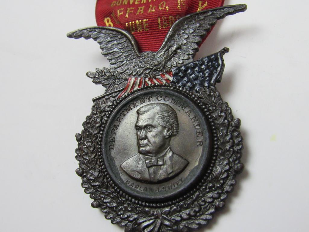 Rare 1908 G.A.R. Grand Army of the Republic (Civil War) 42nd Encampment Buffalo NY Delegate Medal