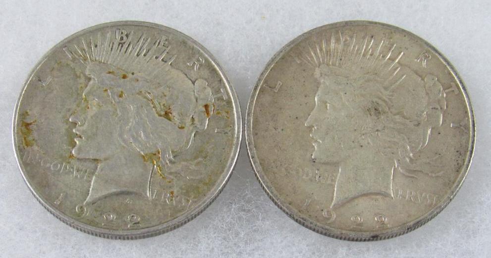 1922 & 1922-D Peace Silver Dollars