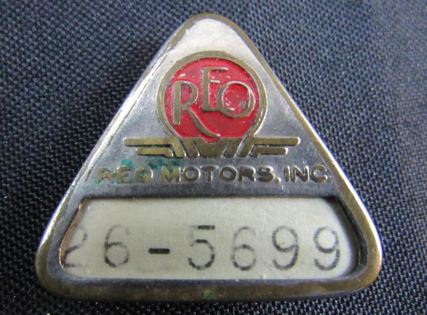 Antique REO Motors Oldsmobile Employee/ Worker Badge