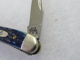 Case XX #610096-SS Folding Knife Blue Bone