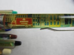 Lot (8) Vintage Advertising Floaty Ink Pens Denmark