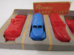 Antique 1950's Renwal Hard Plastic Auto Fleet Set in Original Box