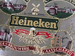 Vintage Heineken Beer Large Bar Mirror 25 x 37"