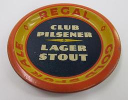 Antique Regal Gold Spur Ale Beer Tin Tip Tray