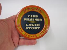 Antique Regal Gold Spur Ale Beer Tin Tip Tray