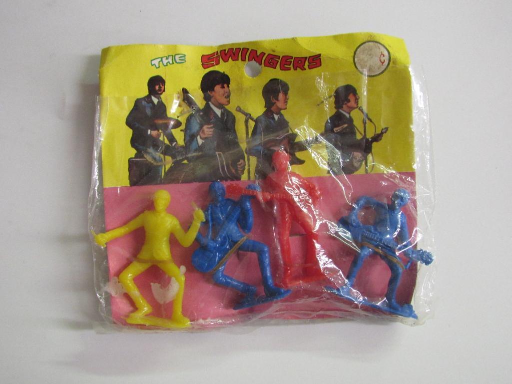 Vintage 1960's " The Swingers" (Beatles Knock-Off) Plastic Figure Set Sealed