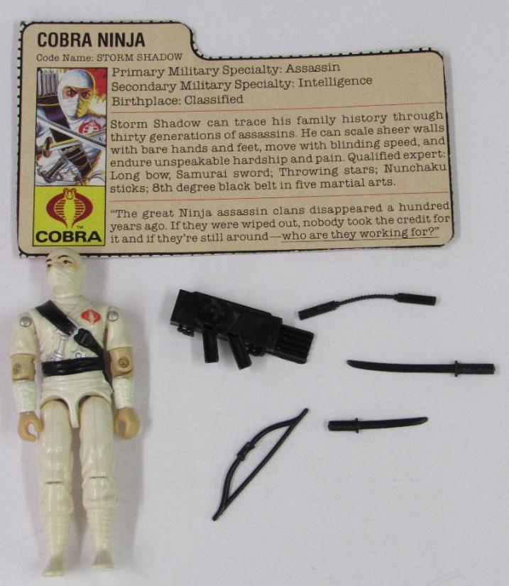 Vintage 1984 GI Joe Storm Shadow V1 Complete with Filecard