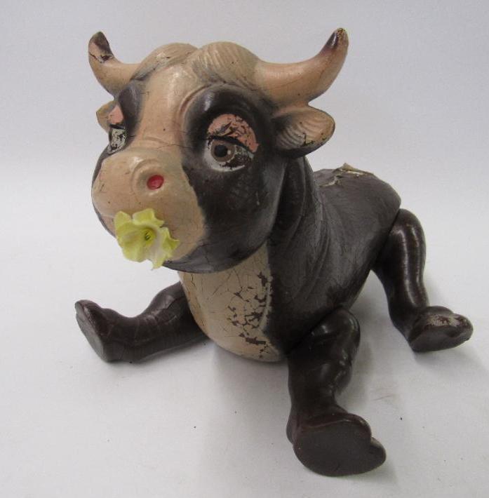 Antique 1930's Disney Ferdinand the Bull Large Composition Toy