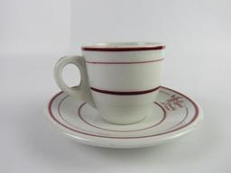 Excellent Antique New England Steamship Company Cup & Saucer