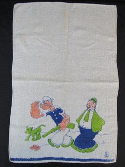 1930's Popeye and Wimpy Hand Towel