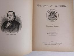 1889 History of Michigan in Words of One Syllable Hardcover Book