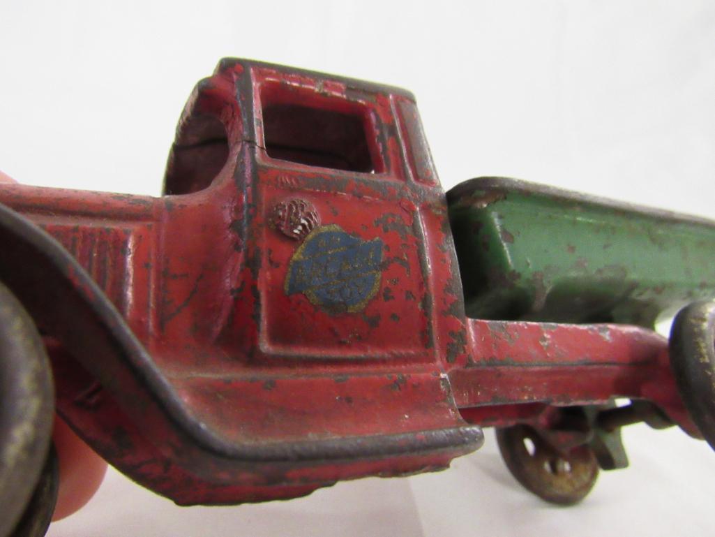 Antique Arcade Cast Iron 6" Mack Dump Truck Original