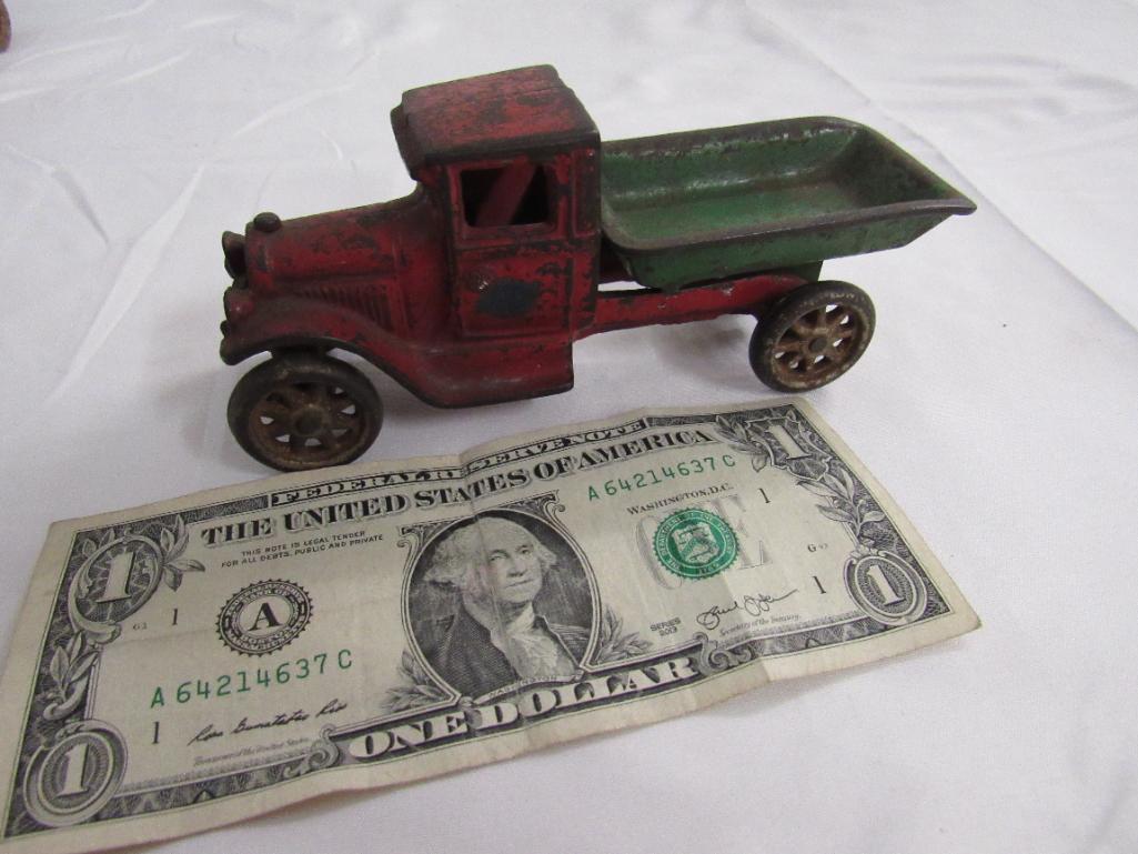 Antique Arcade Cast Iron 6" Mack Dump Truck Original