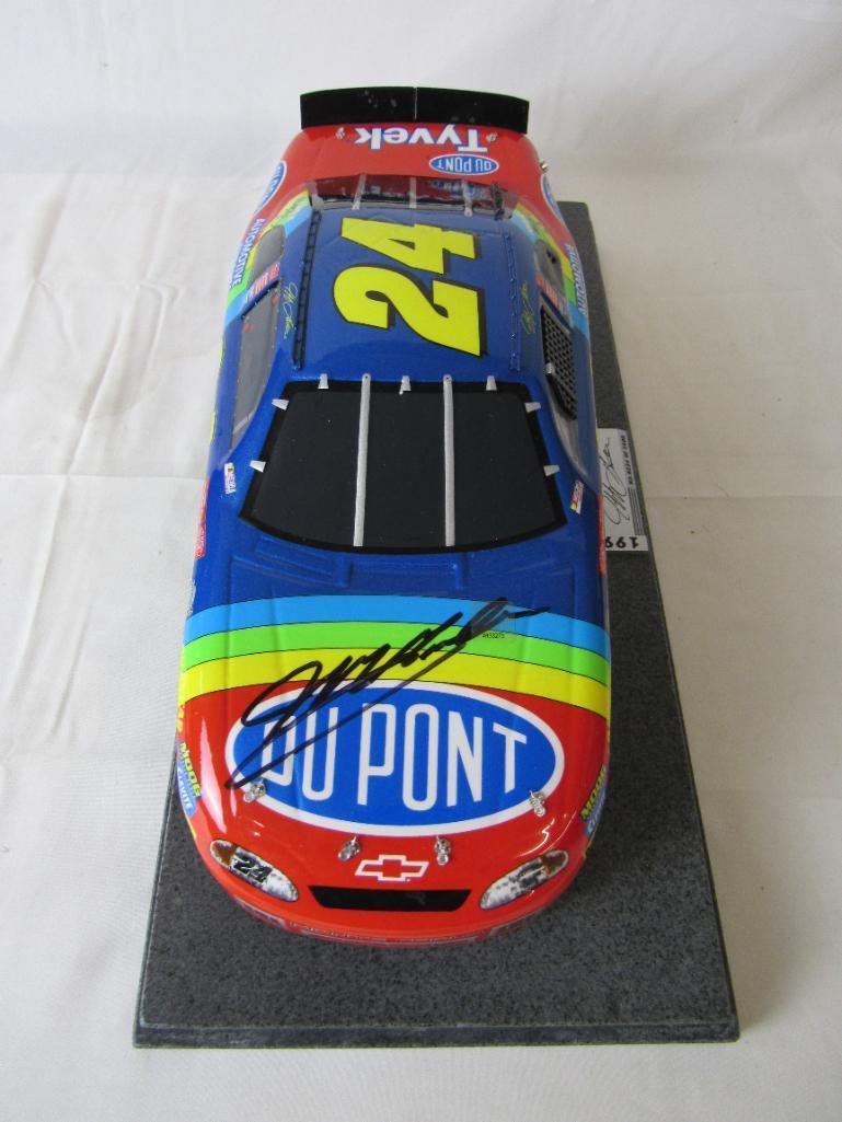 Rare Signed IMP 1/12 Jeff Gordon Porcelain Nascar on Marble Base w/ COA MIB