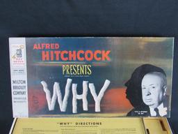 Vintage 1958 Milton Bradley Alfred Hitchcock Presents Why Board Game Complete