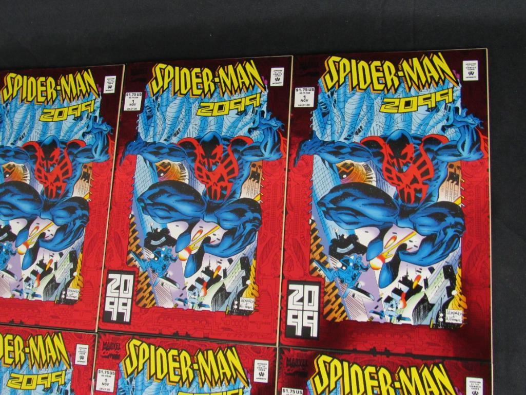 Lot (6) Spider-Man 2099 #1 (1992) Key 1st Issue/ Origin Miguel O'Hara/ Red Foil Cover