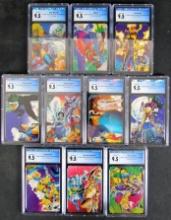 Lot (10) 1991 X-Men Trading Cards "Jim Lee Series" All Graded CGC 9.5 Gem Mint
