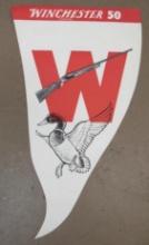Antique Winchester Model 50 Paper Pennant/ Flag Store Display