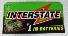 Vintage Interstate Batteries Metal Rack Sign