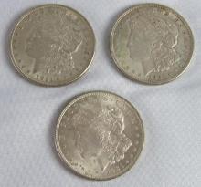 Lot (3) 1921 P US Morgan 90% Silver Dollars