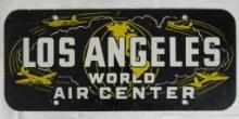 Antique (1940's/50's) Los Angeles World Air Center Metal License Plate