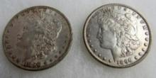 Lot (2) 1896-P US Morgan 90% Silver Dollars