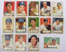 Lot (14) 1952 Topps Baseball Cards