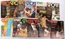 Lot (15) Early 1970's SPORT Magazine- Great Covers! Jerry West, Alcindor, Bench, Yaz, Maravich ++