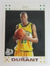 2007-08 Topps #2 Kevin Durant White Border RC Rookie Card
