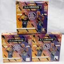 (3) 2020-21 Panini Illusions Basketball Sealed Mega Boxes (LaMelo Ball RC Year)