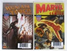 Lot (2) 70 years of Marvel One-Shots Both Signed with Dynamic Forces COA