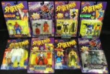Lot (8) Vintage 1996 Toybiz Spider-Man "The Animated Series" Action Figures