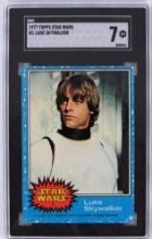 1977 Topps Star Wars #1 Luke Skywalker RC Rookie Card NICE SGC 7 NM