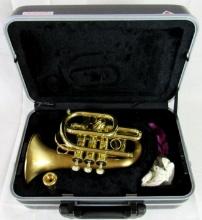 Excellent Carol Brass CPT-3000-GLS Pocket Trumpet w/ Case & Mouthpiece