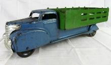 Antique c. 1940's Marx 20" Pressed Steel Stake Truck