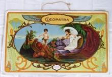 Excellent Antique Cleopatra Soap Cardboard Advertising Sign