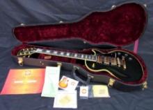 Outstanding Gibson Les Paul Custom "Black Beauty" LPB-3 Electric 6 String Guitar in Original Case