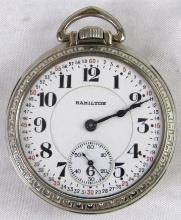 Excellent 1917 Hamilton 992 Railroad 21 Jewel Pocket Watch