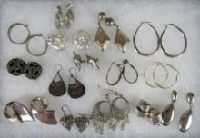 Excllent Lot Estate Found Sterling Silver Earrings