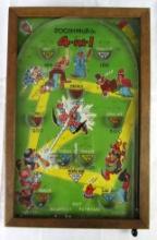 Excellent 1925 Poosh-M-Up Jr. 4 in 1 Table Top Pinball Game (Baseball)