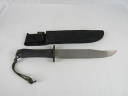 Gerber Fixed Blade "Coffin" Handle Bowie Knife 14"